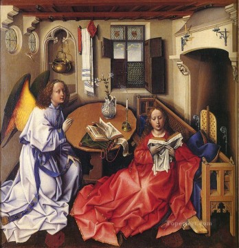  Robert Oil Painting - Merode Altarpiece Nativity Robert Campin